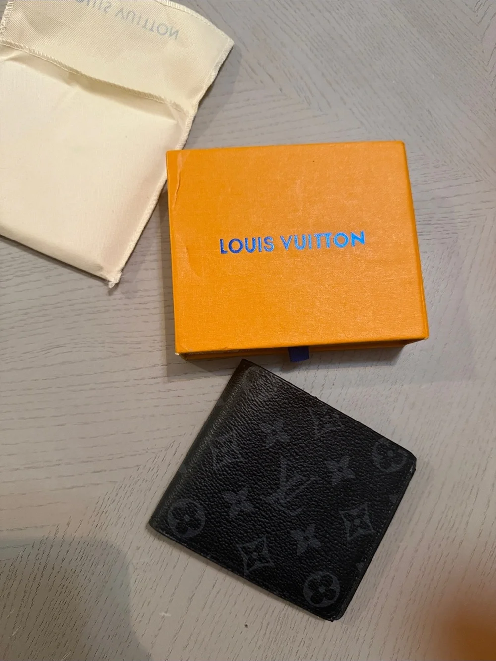 Louis Vuitton Black Monogram Eclipse Leather Bi-Fold Wallet